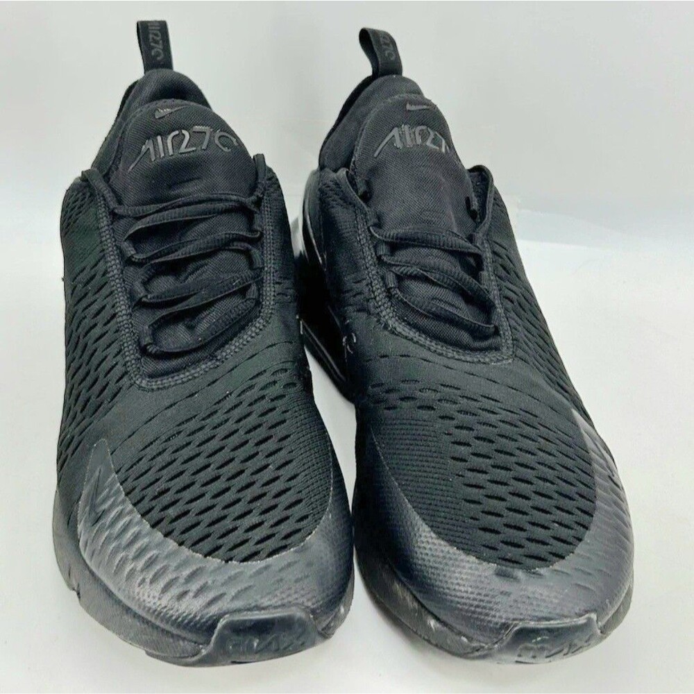 Nike Air Max 270 Low Triple Black Walking Running Sneakers Men’s Size 12